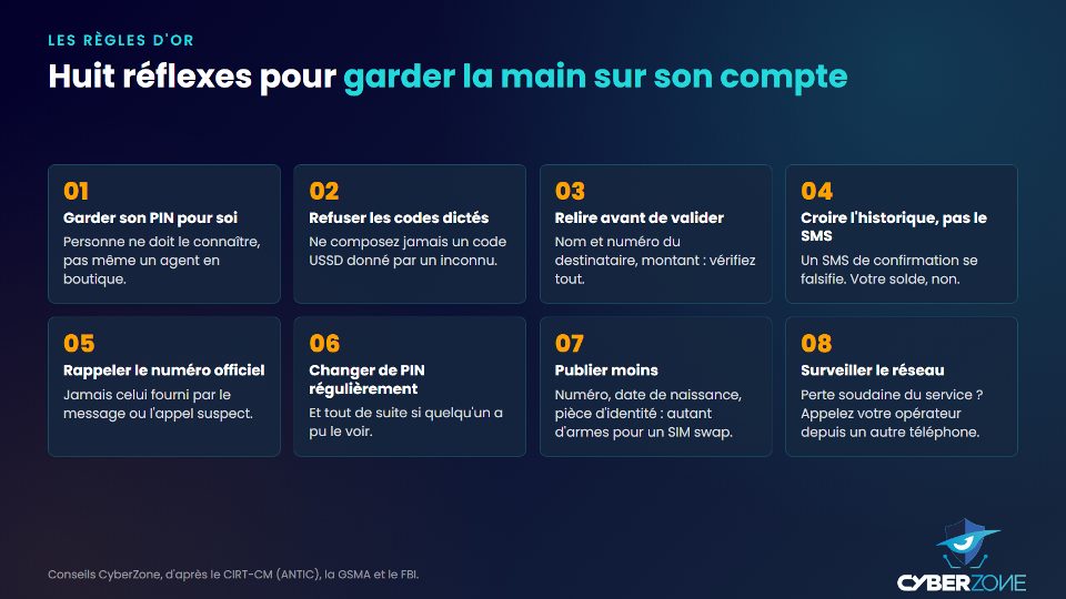 Huit réflexes pour sécuriser son compte de mobile money